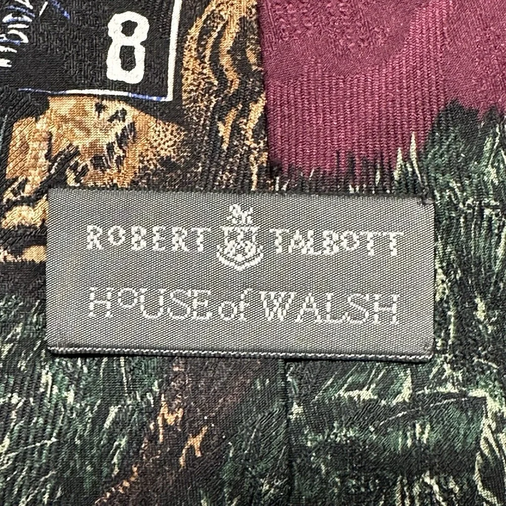 Robert Talbott House Of Walsh Necktie Silk Horse Racing Jockeys Hand Sewn In USA